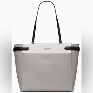 Kate spade new york Staci Leather Tote Bag Large - Nimbus Gray Multi